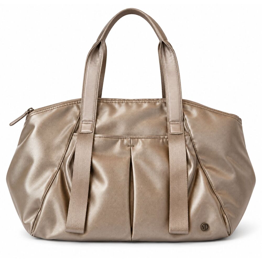 Lululemon Triumphant Tote Metallic Bronze Taupe Gym Travel Bag